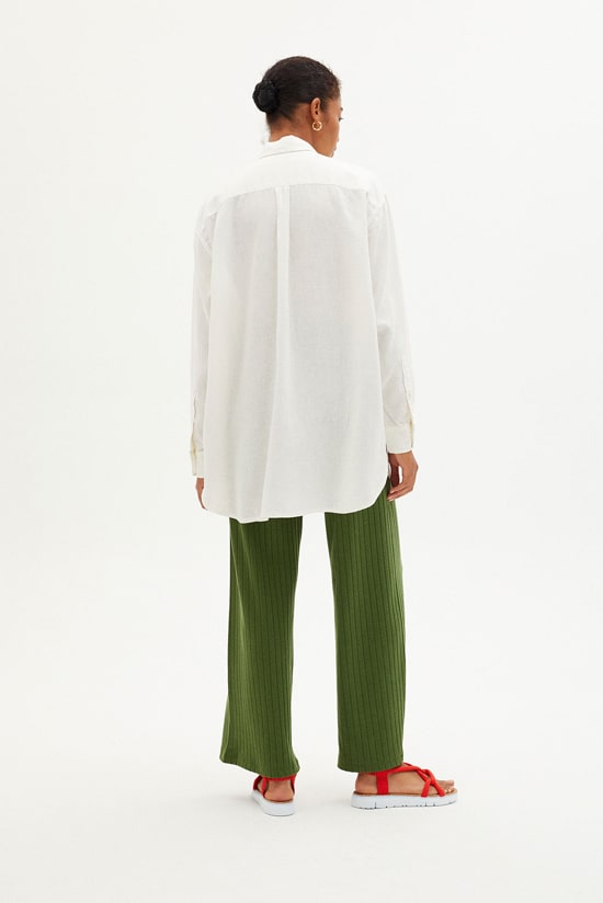 Oversize Damen Bluse Hanf Damen Oversize Bluse ecru