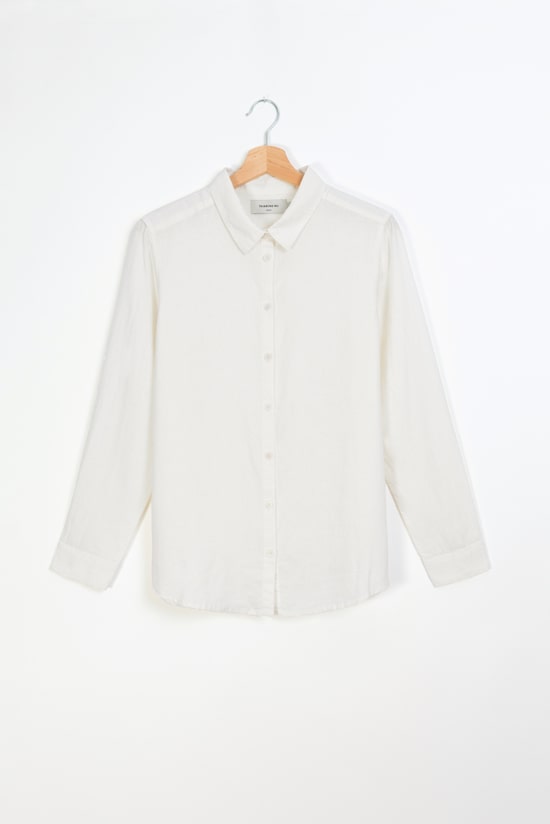 Hanf Damen Basic Bluse weiß Hanf Damen Basic Bluse weiß