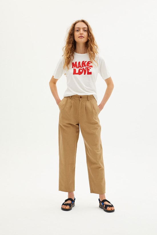 Hanf Damen Hose camel