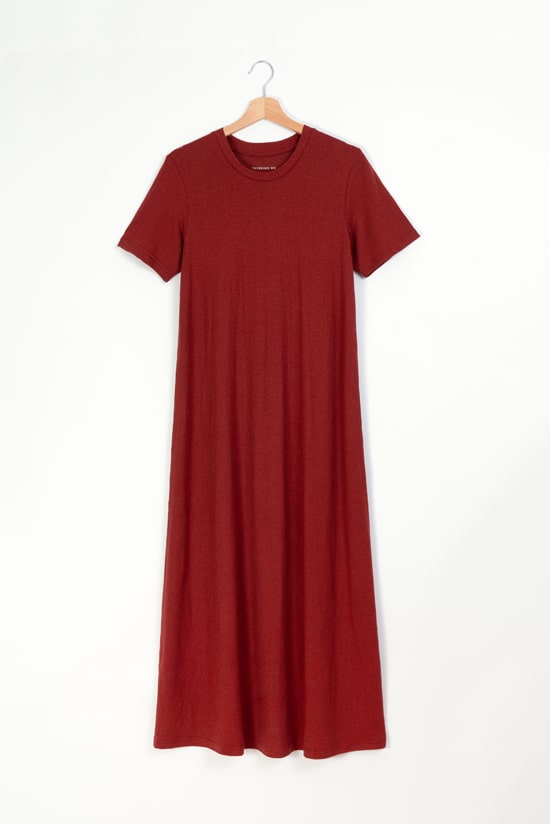 Hanf Jersey Kleid rostrot Hanf Jersey Kleid rostrot
