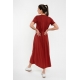 Hanf Jersey Kleid rostrot Hanf Jersey Kleid rostrot