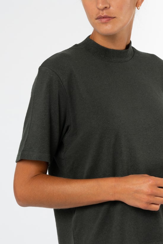 Hanf Damen T-Shirt dunkelgrün Hanf Damen T-Shirt dunkelgrün