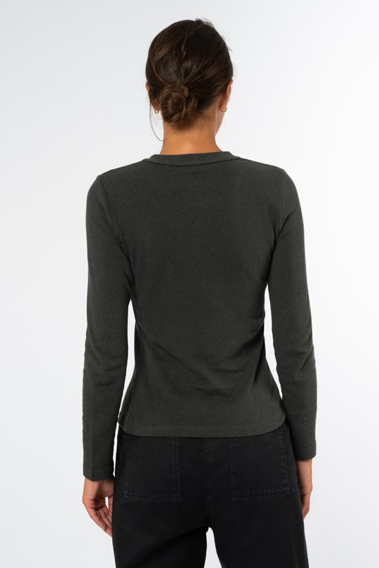 Hanf Damen Longsleeve dunkelgrün Hanf Damen Longsleeve dunkelgrün