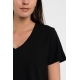 Hanf Damen V-Neck T-Shirt schwarz Hanf Damen V-Neck T-Shirt schwarz
