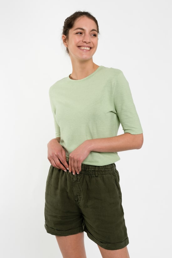 Hanf Damen T-Shirt hellgrün Hanf Damen T-Shirt hellgrün