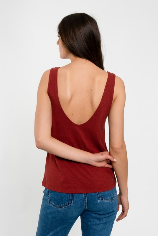 Hanf Damen Tanktop rostrot Hanf Damen Tanktop rostrot