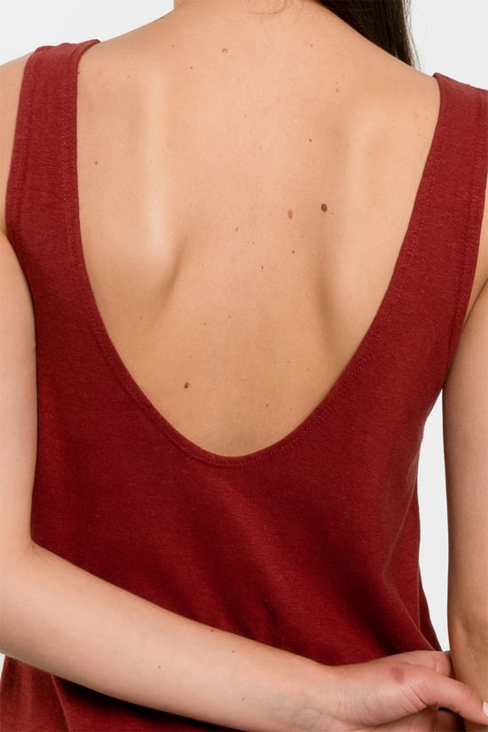 Hanf Damen Tanktop rostrot Hanf Damen Tanktop rostrot