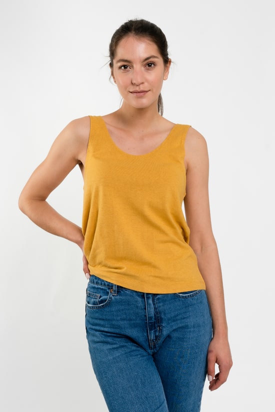 Hanf Damen Tanktop senfgelb Hanf Damen Tanktop senfgelb