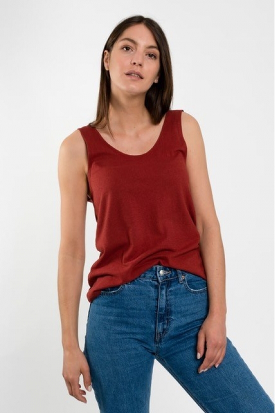 Hanf Damen Tanktop rostrot Hanf Damen Tanktop rostrot