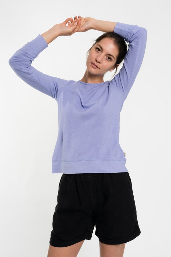 Damen Longsleeve Hanf Damen Longsleeve flieder