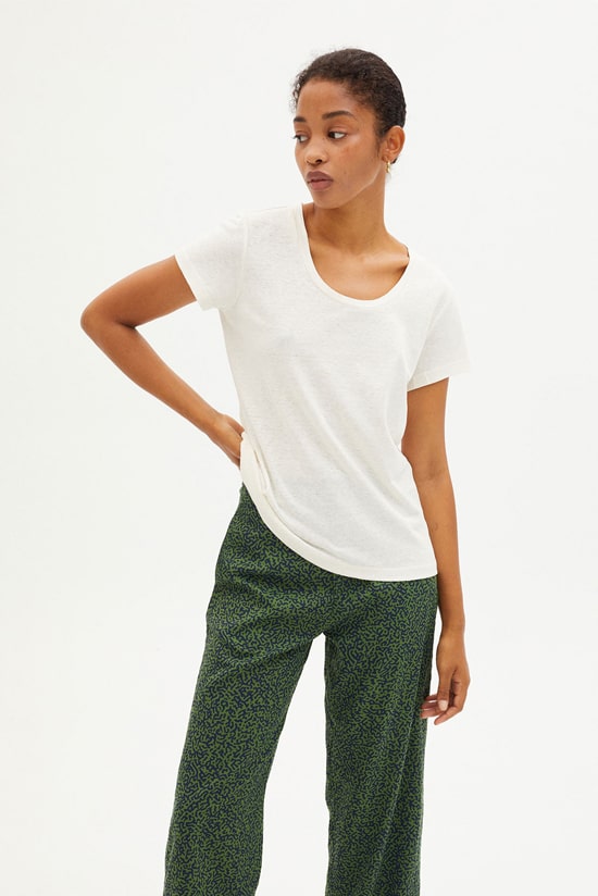 Hanf Damen T-Shirt weiß Hanf Damen T-Shirt weiß