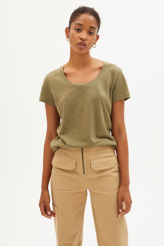 Hanf Damen T-Shirt khaki Hanf Damen T-Shirt khaki