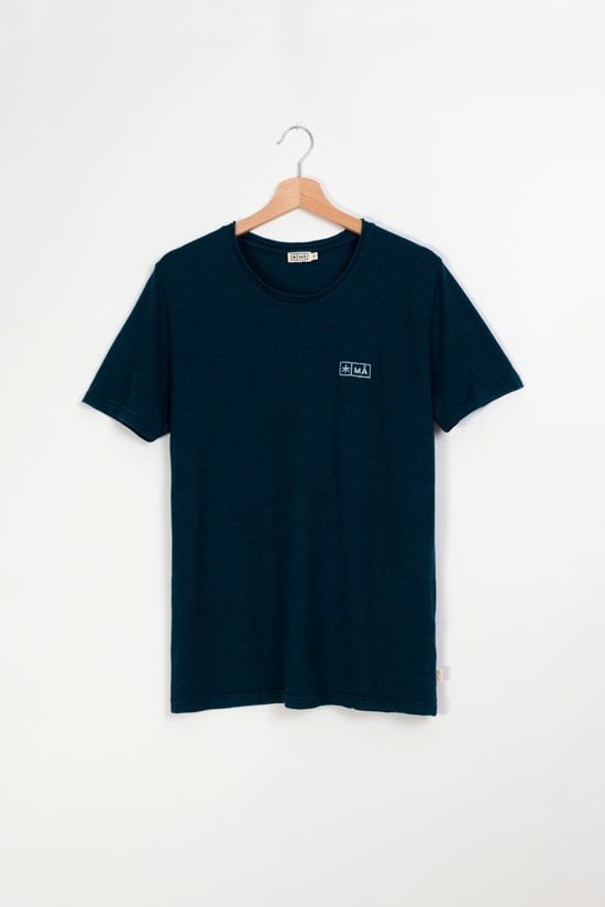 Hanf Herren Print T-Shirt petrol