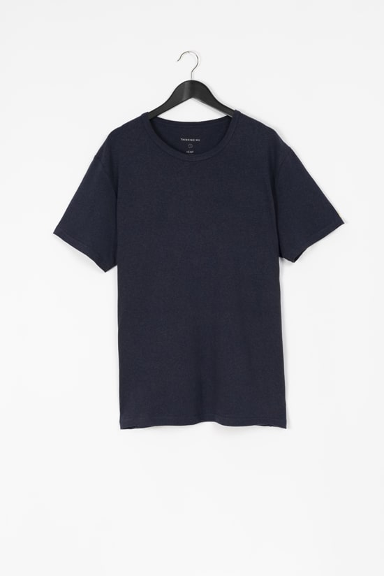 Hanf Herren Basic T-Shirt navy Hanf Herren Basic T-Shirt navy