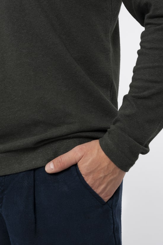 Hanf Herren Longsleeve dunkelgrün Hanf Herren Longsleeve dunkelgrün