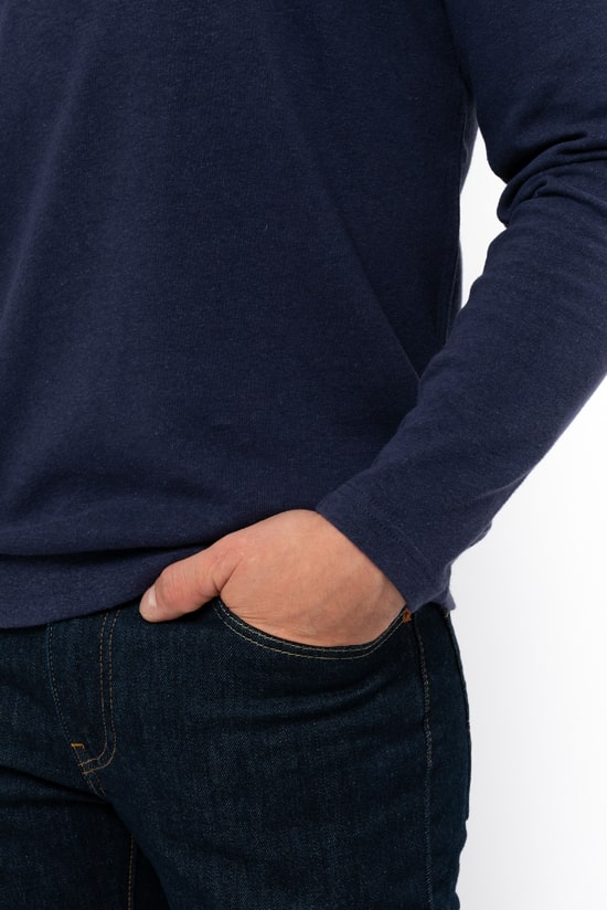 Hanf Herren Longsleeve navy