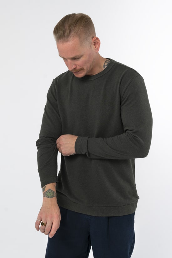 Hanf Herren Longsleeve dunkelgrün Hanf Herren Longsleeve dunkelgrün