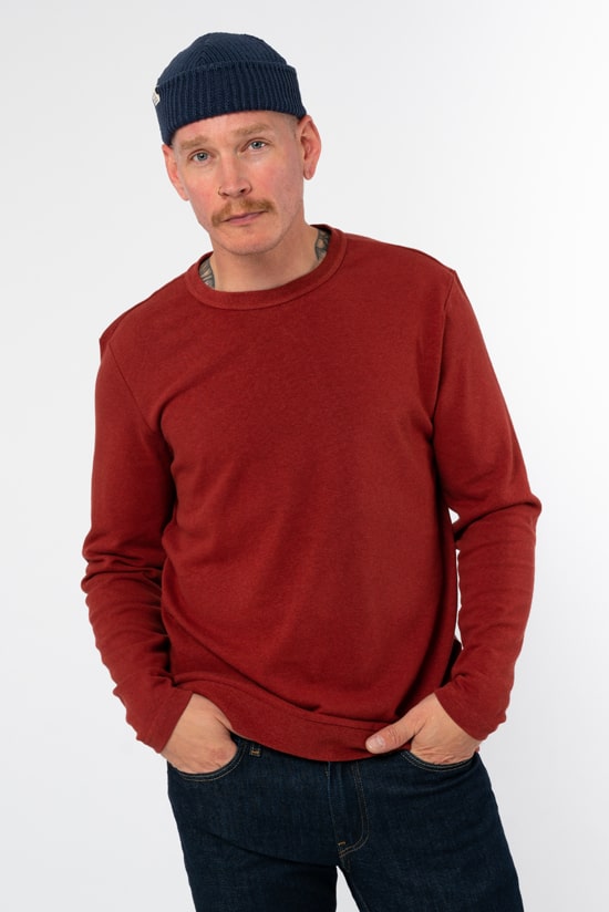 Hanf Herren Longsleeve rostrot