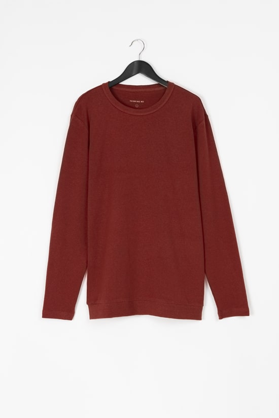 Hanf Herren Longsleeve rostrot
